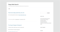 Desktop Screenshot of deepwebsearch.org